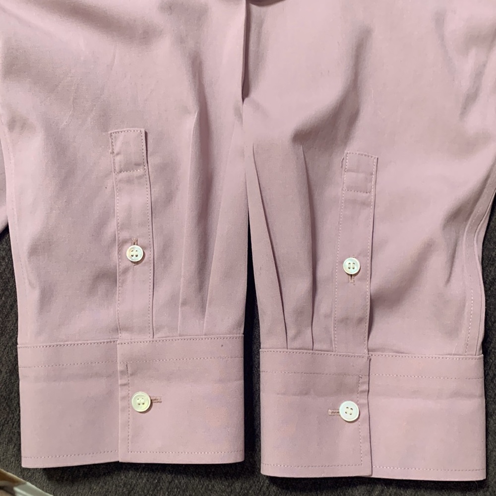 Talbots Lavender Button Down Large Collar Shirt S… - image 8